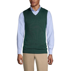 image:imageLands End School Uniform Mens Cotton Modal Sweater VestEvergreen