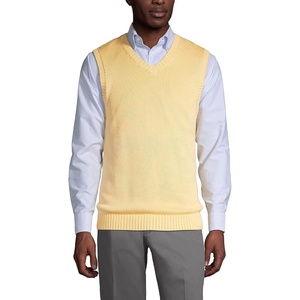image:imageLands End School Uniform Mens Cotton Modal Sweater VestMaize