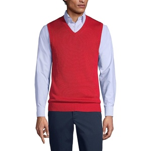 image:imageLands End School Uniform Mens Cotton Modal Sweater VestRed