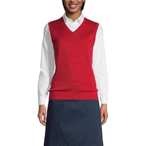 image:imageLands End School Uniform Womens Cotton Modal Sweater VestRed