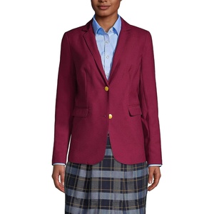 image:imageLands End School Uniform Womens Hopsack BlazerBurgundy