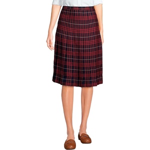 image:imageLands End School Uniform Womens Plaid Pleated Skirt Below the KneeClassic Navy Large Plaid