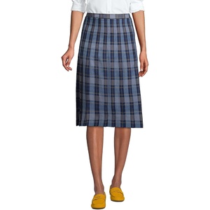 image:imageLands End School Uniform Womens Plaid Pleated Skirt Below the KneeClassic Navy Plaid