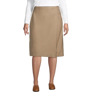image:imageLands End School Uniform Womens Solid Aline Skirt Below the KneeKhaki
