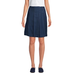 image:imageLands End School Uniform Womens Solid Box Pleat Skirt Top of KneeAcademic Classic Navy