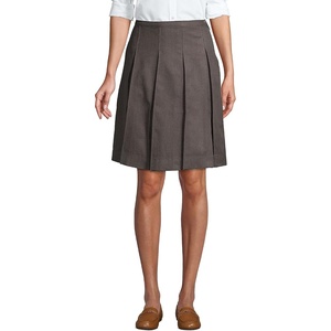 image:imageLands End School Uniform Womens Solid Box Pleat Skirt Top of KneeGray