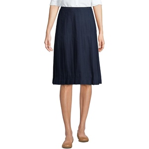 image:imageLands End School Uniform Womens Solid Pleated Skirt Below the KneeClassic Navy