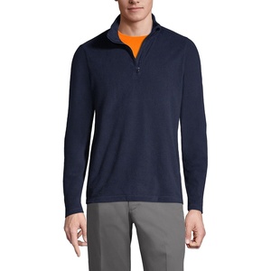 image:imageLands End School Uniform Young Mens Lightweight Fleece Quarter Zip PulloverClassic Navy