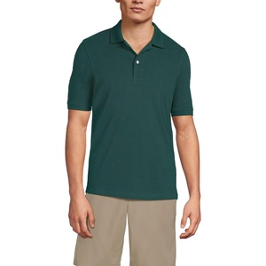 image:imageLands End School Uniform Young Mens Short Sleeve Mesh Polo ShirtEvergreen