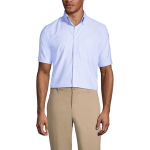 image:imageLands End School Uniform Young Mens Short Sleeve Oxford Dress ShirtBlue