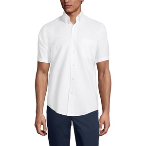 image:imageLands End School Uniform Young Mens Short Sleeve Oxford Dress ShirtWhite