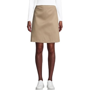 image:imageLands End School Uniform Young Womens Blend Chino Skort Above KneeKhaki