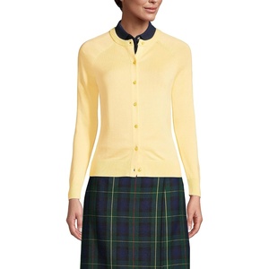 image:imageLands End School Uniform Young Womens Cotton Modal Cardigan SweaterMaize