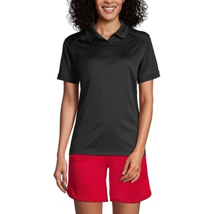 image:imageLands End School Uniform Young Womens Short Sleeve Rapid Dry Polo ShirtBlack