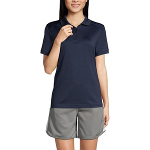 image:imageLands End School Uniform Young Womens Short Sleeve Rapid Dry Polo ShirtClassic Navy
