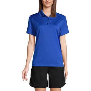 image:imageLands End School Uniform Young Womens Short Sleeve Rapid Dry Polo ShirtCobalt