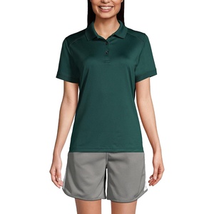 image:imageLands End School Uniform Young Womens Short Sleeve Rapid Dry Polo ShirtEvergreen