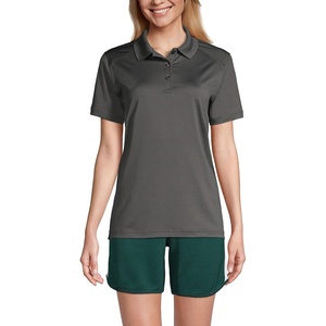 image:imageLands End School Uniform Young Womens Short Sleeve Rapid Dry Polo ShirtSoapstone