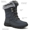 image:imageLands End Expedition Waterproof Insulated Womens Snow Boots Lace Up or Slip On Winter Boots for Women Medium or Wide Width Sizes 6 to 11 Black Brown Blue White or Grey Winter ShoesDark Grey Max