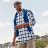 image:imageLands End Flagship Flannel ShirtClear Blue SkyNavy Plaid