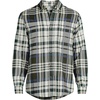 image:imageLands End Flagship Flannel ShirtIvoryAntique Moss Plaid