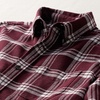 image:imageLands End Flagship Flannel ShirtLush BurgundyIvory Plaid