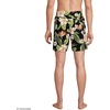 image:imageLands End Mens 7 Inch Volley Hydroliner Swim TrunksHibiscus FloralBlack