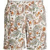 image:imageLands End Mens 7 Inch Volley Hydroliner Swim TrunksMulti PaisleyIvory