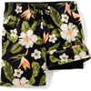 image:imageLands End Mens 9 Volley Hydroliner Swim TrunksHibiscus FloralBlack