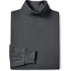 image:imageLands End Mens AmericanGrown Supima Cotton Turtleneck ShirtDark Charcoal Heather