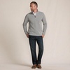 image:imageLands End Mens Bedford Rib Casual Quarter Zip SweaterCharcoal Heather Herringbone
