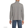 image:imageLands End Mens Bedford Rib Casual Quarter Zip SweaterIvory LatteBrown Houndstooth