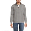 image:imageLands End Mens Bedford Rib Casual Quarter Zip SweaterIvory LatteBrown Houndstooth