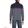 image:imageLands End Mens Bedford Rib Casual Quarter Zip SweaterNavyWhite Placed Stripe
