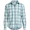 image:imageLands End Mens Coastal FlannelMint SkyBlue Plaid