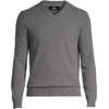 image:imageLands End Mens Fine Gauge Cashmere VNeck SweaterCharcoal Heather