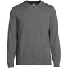 image:imageLands End Mens Fine Gauge Cotton Crew Neck SweaterCharcoal Heather