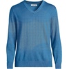 image:imageLands End Mens Fine Gauge Cotton V Neck SweaterBlue Hyacinth