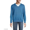 image:imageLands End Mens Fine Gauge Cotton V Neck SweaterBlue Hyacinth