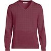 image:imageLands End Mens Fine Gauge Cotton V Neck SweaterBurgundy Spritz