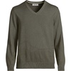 image:imageLands End Mens Fine Gauge Cotton V Neck SweaterForest Moss