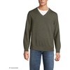 image:imageLands End Mens Fine Gauge Cotton V Neck SweaterForest Moss
