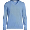 image:imageLands End Mens Fine Gauge Cotton V Neck SweaterSoft French Blue