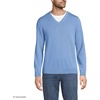 image:imageLands End Mens Fine Gauge Cotton V Neck SweaterSoft French Blue