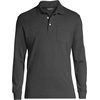 image:imageLands End Mens Long Sleeve AmericanGrown Supima Cotton Polo Shirt with PocketDark Charcoal Heather