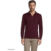 image:imageLands End Mens Long Sleeve AmericanGrown Supima Cotton Polo Shirt with PocketLush Burgundy