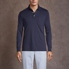image:imageLands End Mens Long Sleeve AmericanGrown Supima Cotton Polo Shirt with PocketRadiant Navy