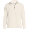 image:imageLands End Mens Long Sleeve Cooling Performance Pique Quarter ZipIvory Latte