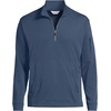 image:imageLands End Mens Long Sleeve Cooling Performance Pique Quarter ZipNightfall Blue