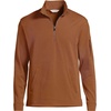 image:imageLands End Mens Long Sleeve Cooling Performance Pique Quarter ZipRich Ginger Brown